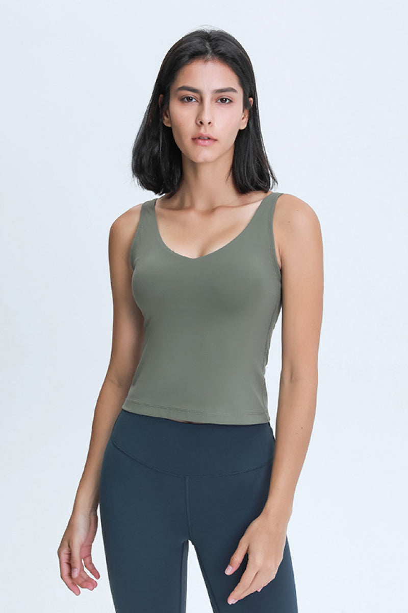 V Neck Active Tank Pimamour