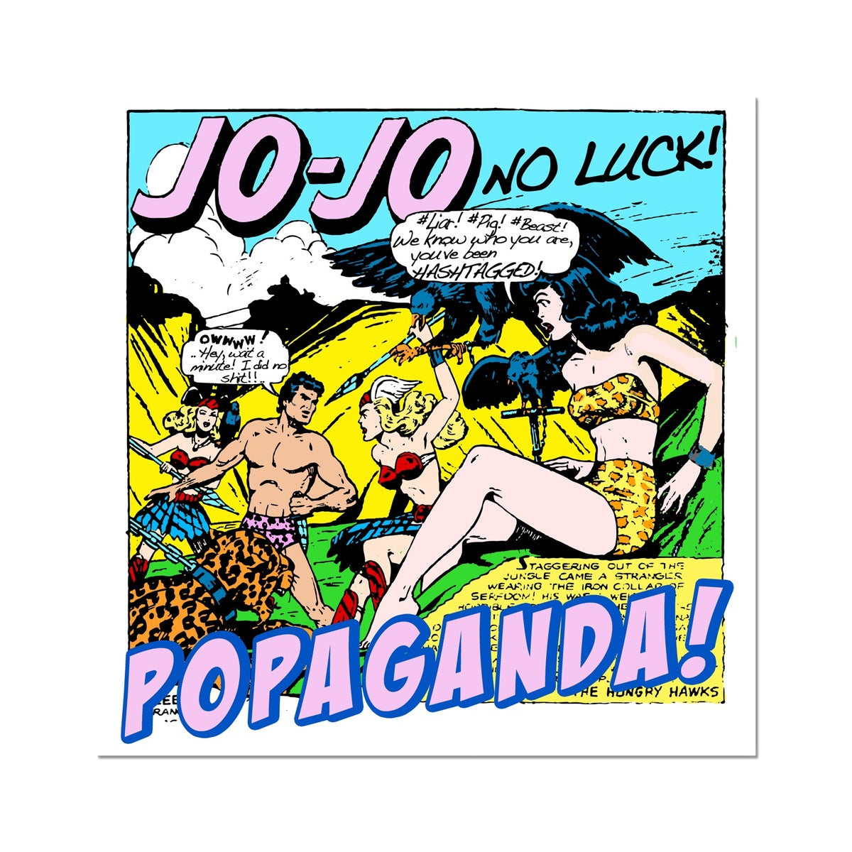 Popaganda Pop Art Vintage Comics 24 Fine Art Print Pimamour Exclusive Sarcastic & Ironic Lichtenstein-Like Design Pimamour