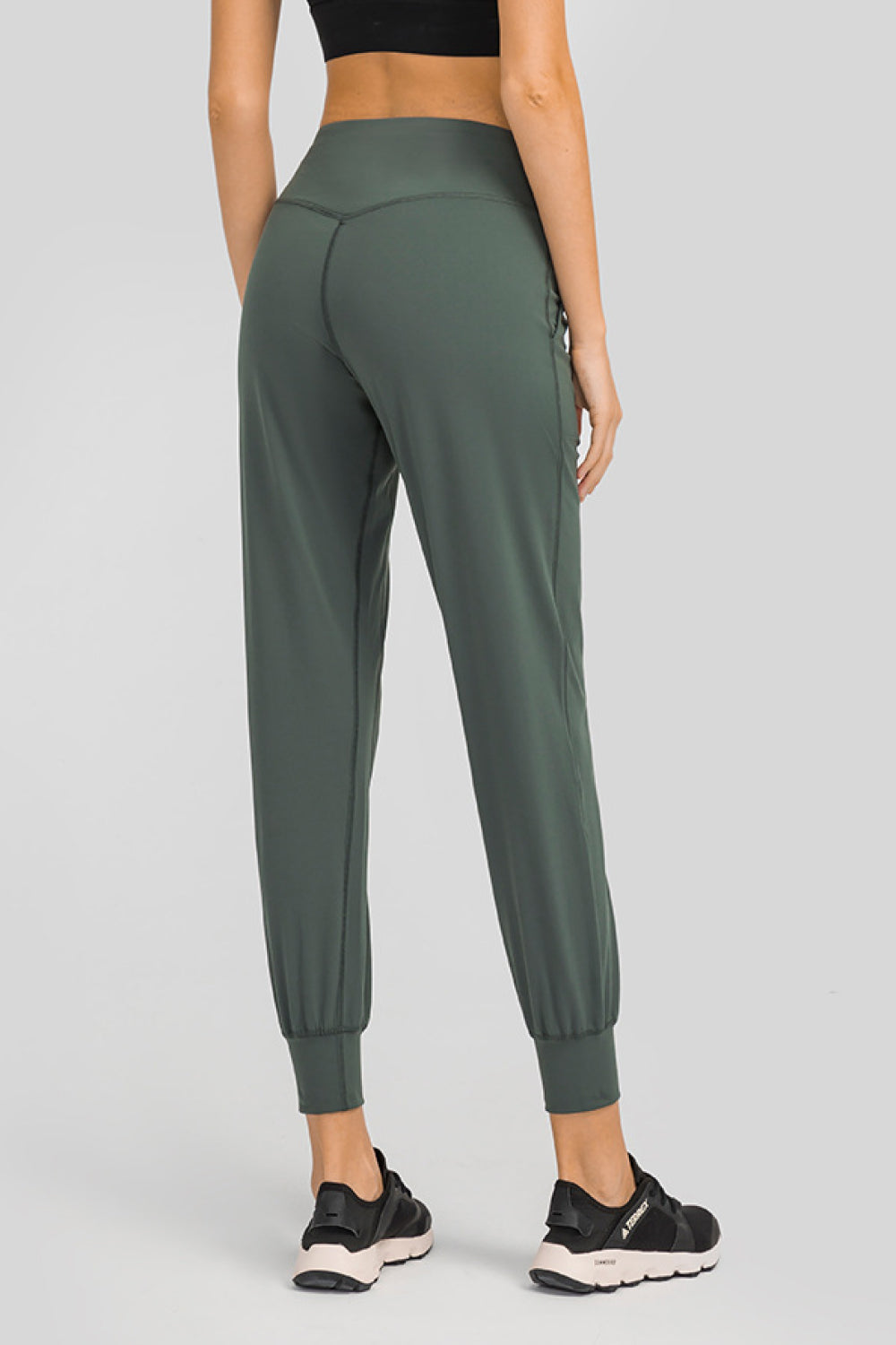 Wide Waistband Slant Pocket Pants Pimamour