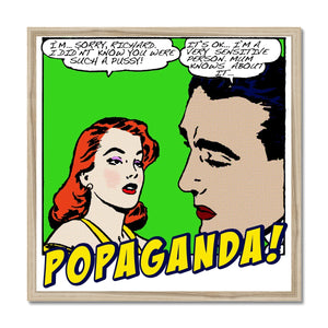 Popaganda Pop Art Vintage Comics 01 Framed Print Pimamour Exclusive Sarcastic & Ironic Lichtenstein-Like Design Pimamour