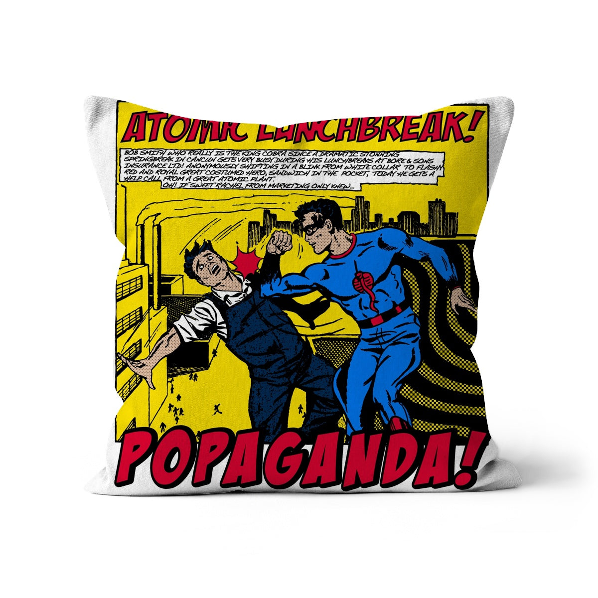 Popaganda Popart 13 vintage comic art Lichtenstein style: all sarcastic & ironic art on  Cushion Pimamour