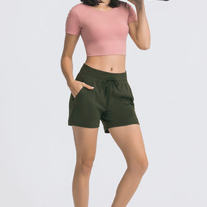 Waist Tie Active Shorts Pimamour