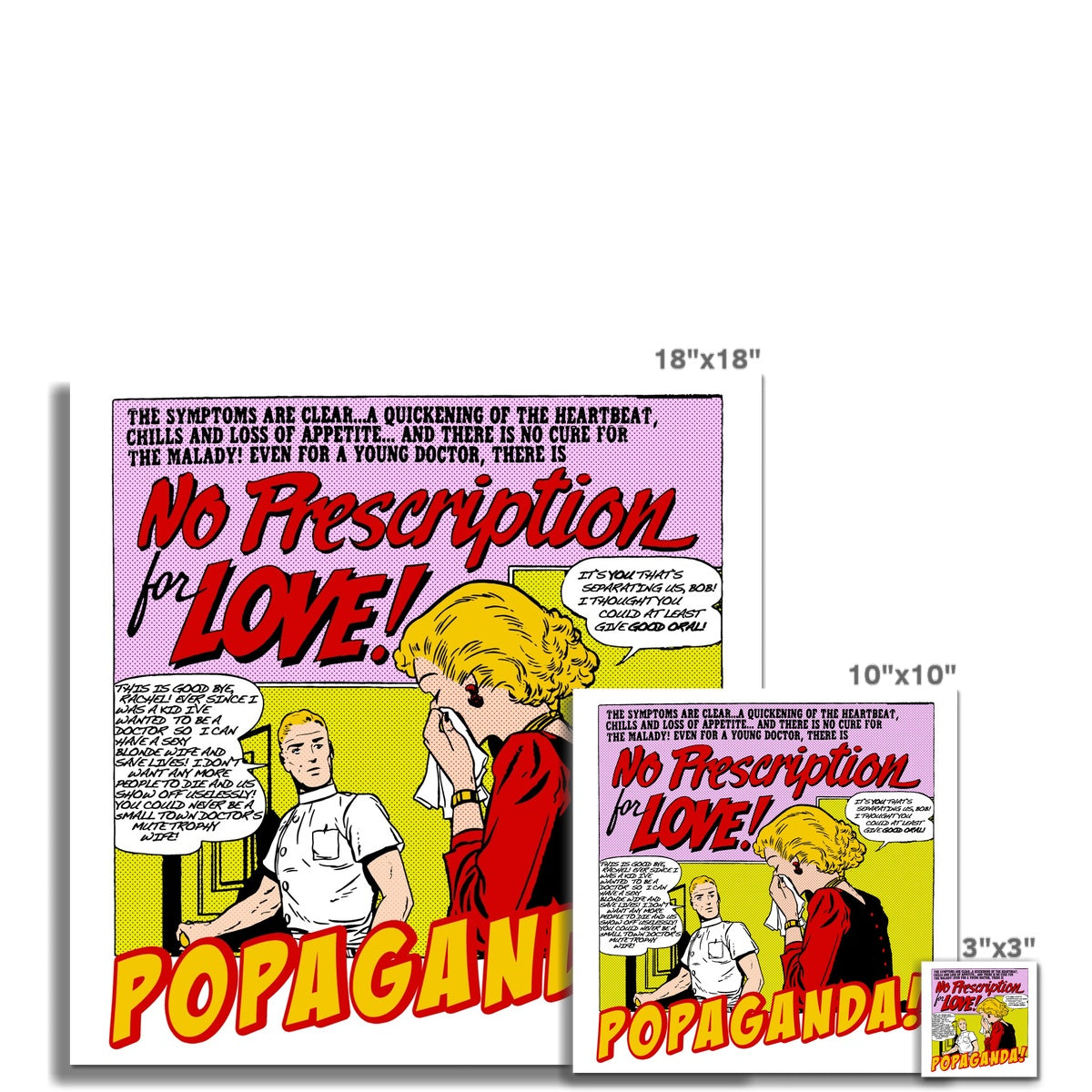 Popaganda Pop Art Vintage Comics 14 C Type Pimamour Exclusive Sarcastic & Ironic Lichtenstein-Like Design Pimamour