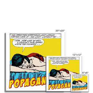 Popaganda Pop Art Vintage Comics 10 Fine Art Print Pimamour Exclusive Sarcastic & Ironic Lichtenstein-Like Design Pimamour