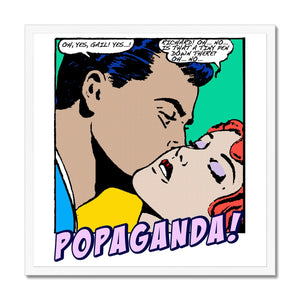 Popaganda Pop Art Vintage Comics 04 Framed Print Pimamour Exclusive Sarcastic & Ironic Lichtenstein-Like Design Pimamour