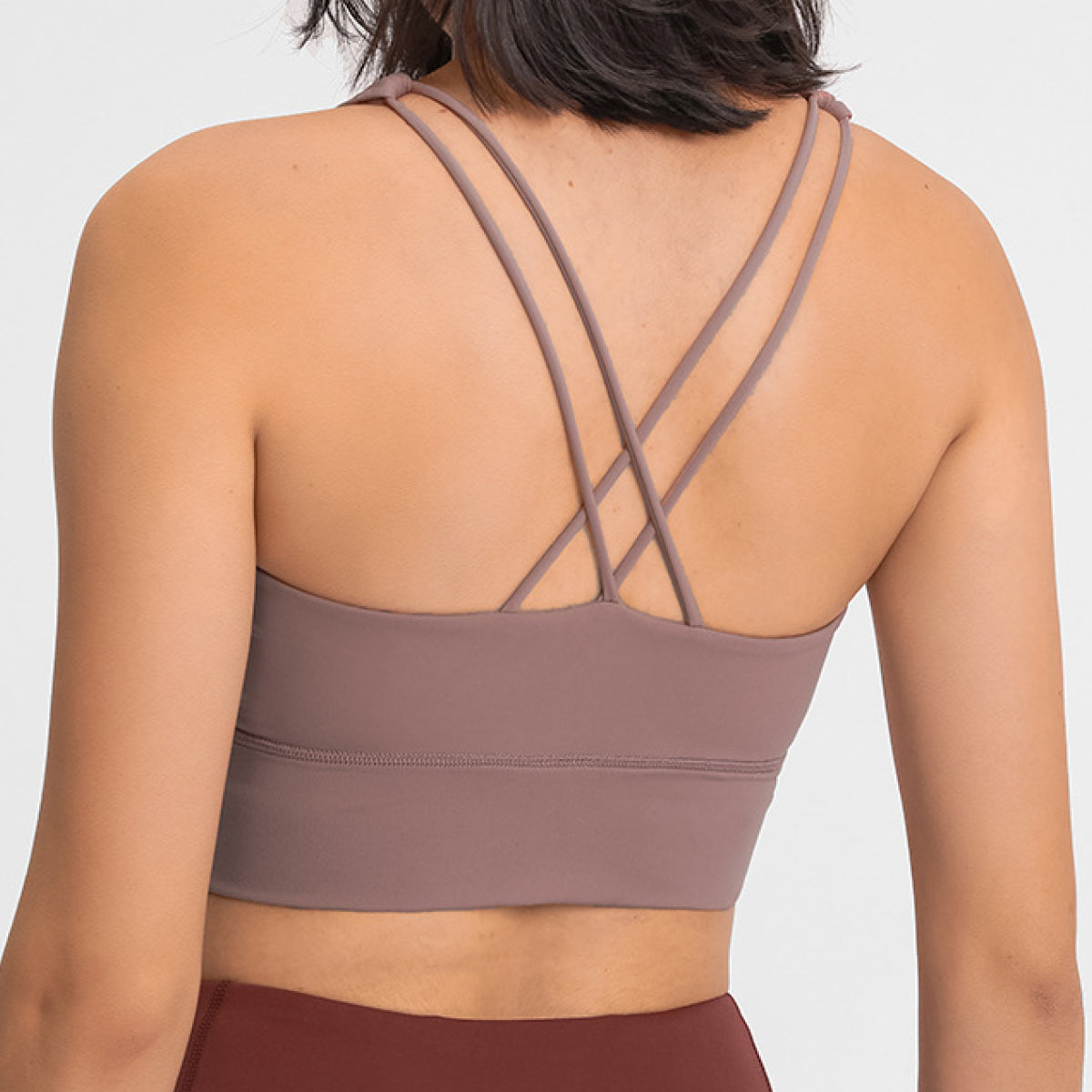 Double-Strap Cross-Back Sports Bra Pimamour