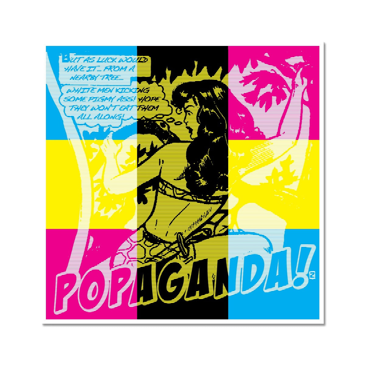 Popaganda Pop Art Vintage Comics 02 CMYK Fine Art Print Pimamour Exclusive Sarcastic & Ironic Lichtenstein-Like Design Pimamour