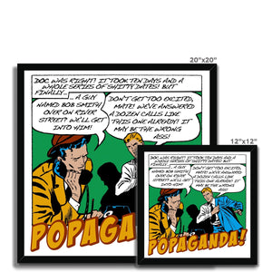 Popaganda Pop Art Vintage Comics 17 Framed Print Pimamour Exclusive Sarcastic & Ironic Lichtenstein-Like Design Pimamour