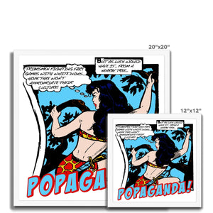 Popaganda Pop Art Vintage Comics 02 Framed Print Pimamour Exclusive Sarcastic & Ironic Lichtenstein-Like Design Pimamour