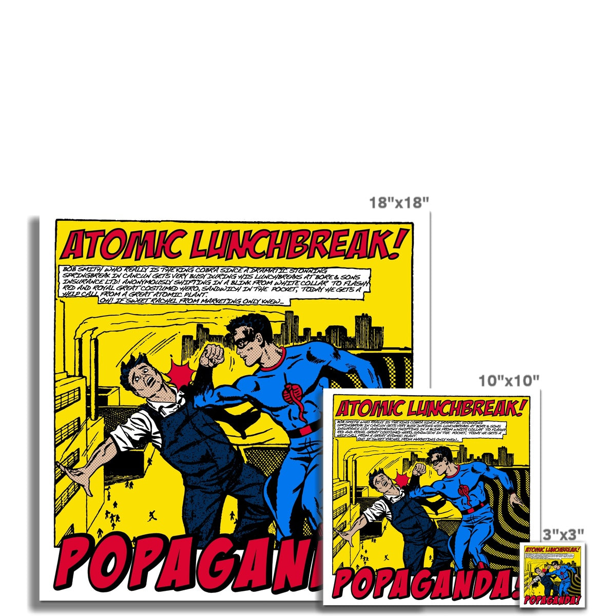 Popaganda Pop Art Vintage Comics 13 C Type Pimamour Exclusive Sarcastic & Ironic Lichtenstein-Like Design Pimamour