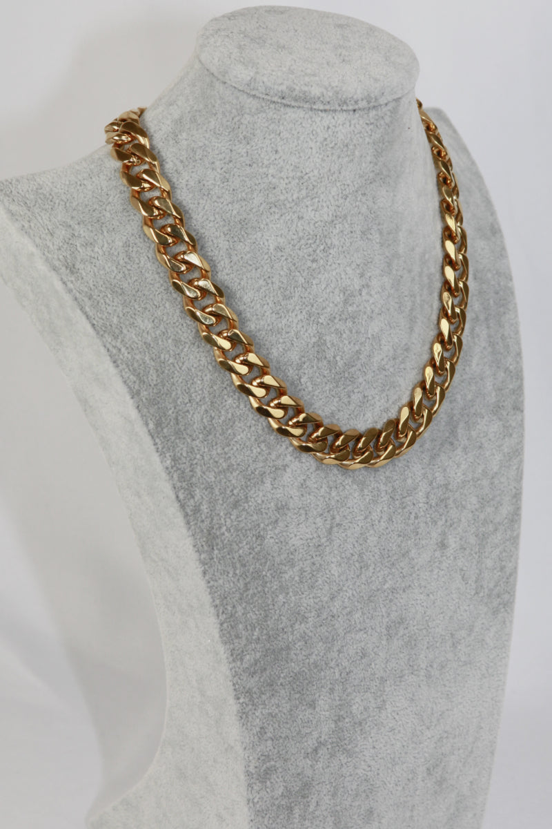 Thick Curb Chain Stainless Steel Necklace Pimamour