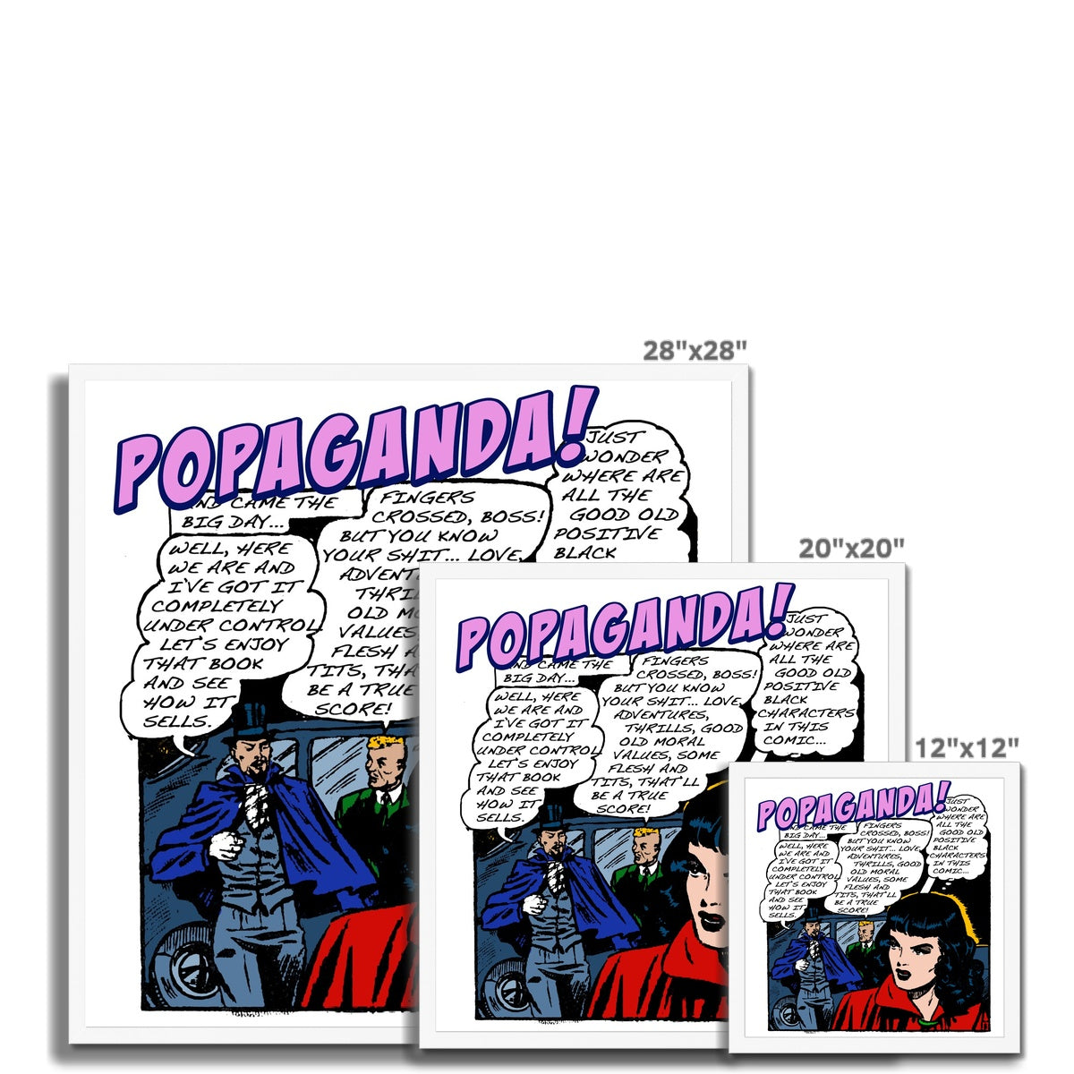 Popaganda Pop Art Vintage Comics 21 Framed Print Pimamour Exclusive Sarcastic & Ironic Lichtenstein-Like Design Pimamour