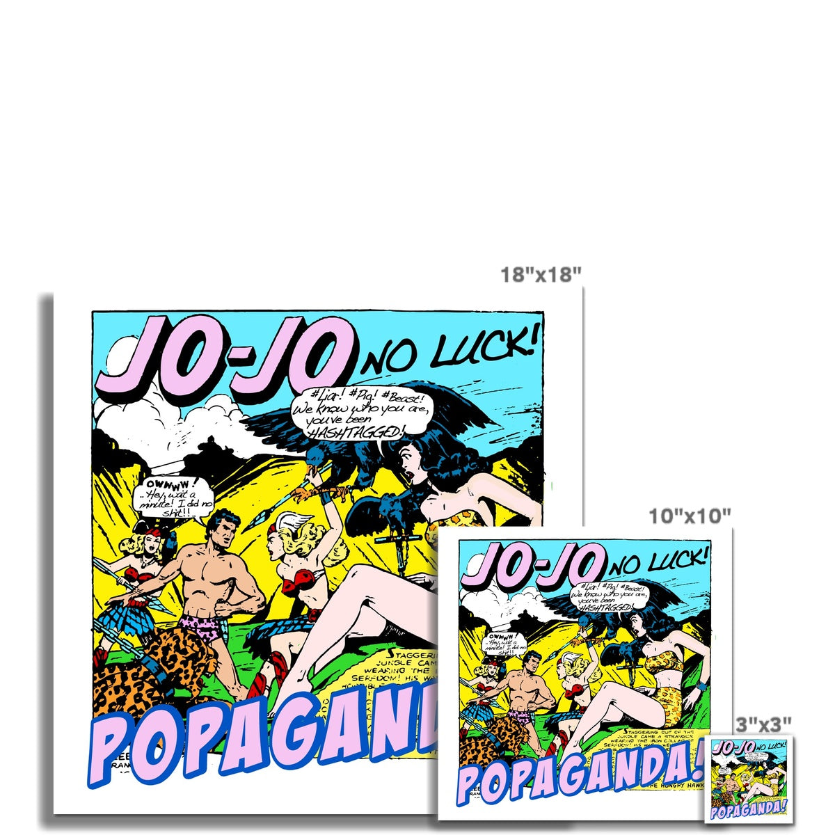 Popaganda Pop Art Vintage Comics 24 C Type Pimamour Exclusive Sarcastic & Ironic Lichtenstein-Like Design Pimamour