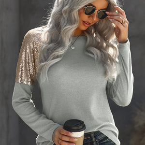 Sequin Shoulder Top Pimamour