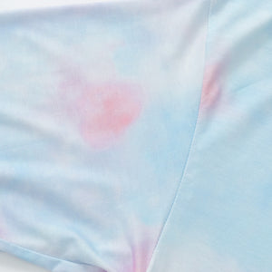 Tie-Dye Boat Neck Batwing Sleeve Tee Pimamour