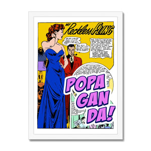 Popaganda Pop Art Vintage Comics 18 Framed Print Pimamour Exclusive Sarcastic & Ironic Lichtenstein-Like Design Pimamour