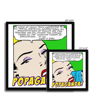 Popaganda Pop Art Vintage Comics 03 Framed Print Pimamour Exclusive Sarcastic & Ironic Lichtenstein-Like Design Pimamour