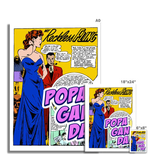 Popaganda Pop Art Vintage Comics 18 Fine Art Print Pimamour Exclusive Sarcastic & Ironic Lichtenstein-Like Design Pimamour