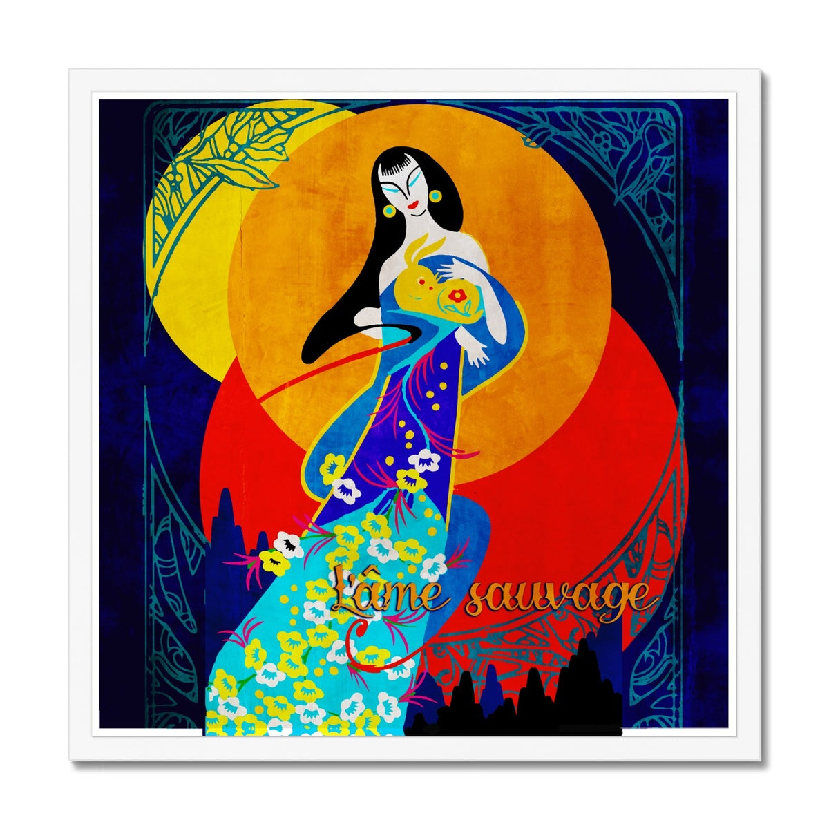 06 - Chinese Paper Cutouts & Tales Framed Print Pimamour Exclusive Inspired by Asian Traditional Art Pimamour