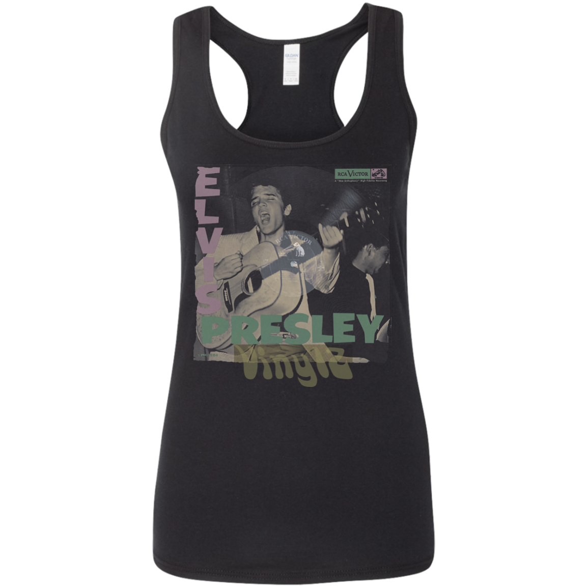 Elvis Presley - Debut Album - Ep Cover - Vinyl 08 Tee&Tank Lady Pimamour