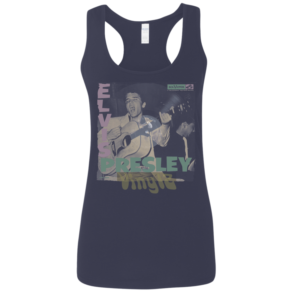 Elvis Presley - Debut Album - Ep Cover - Vinyl 08 Tee&Tank Lady Pimamour