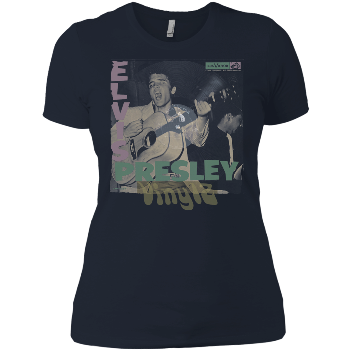 Elvis Presley - Debut Album - Ep Cover - Vinyl 08 Tee&Tank Lady Pimamour