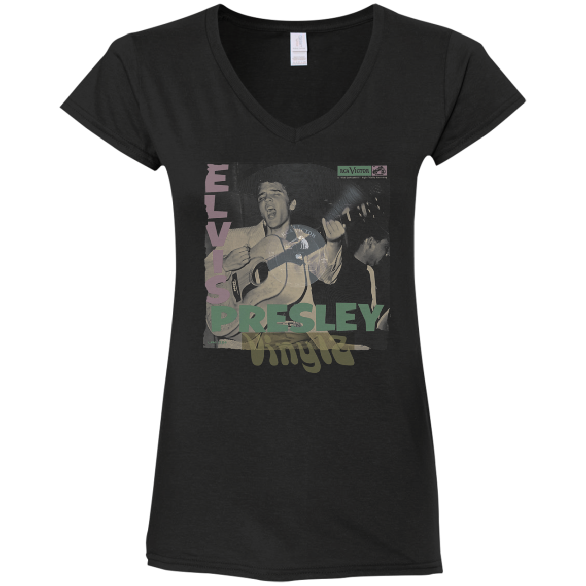 Elvis Presley - Debut Album - Ep Cover - Vinyl 08 Tee&Tank Lady Pimamour