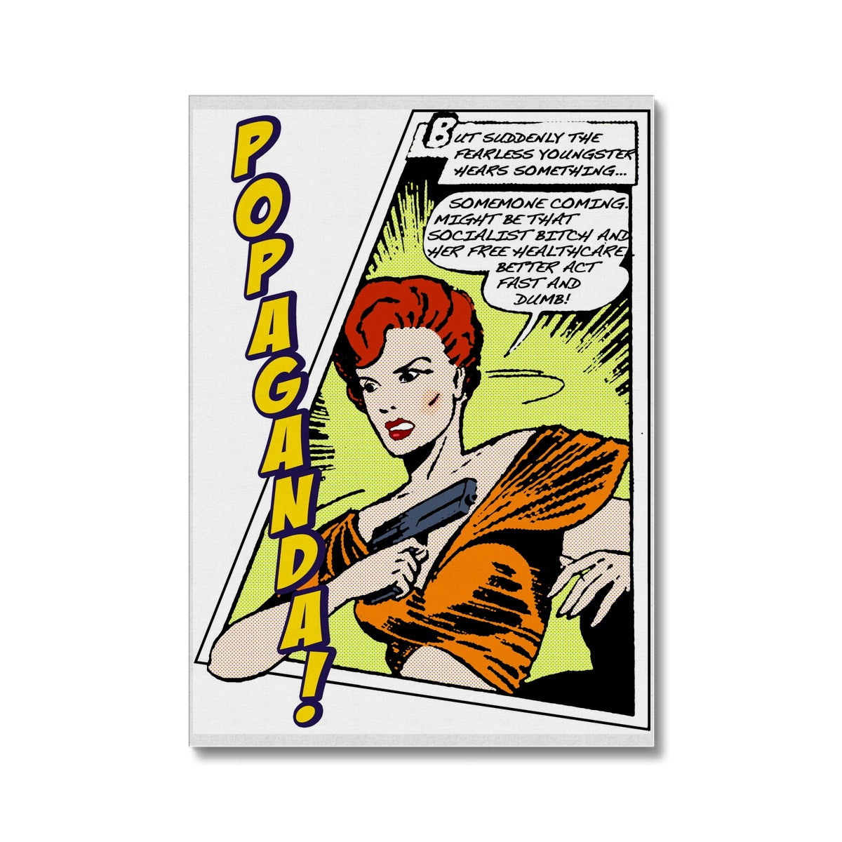 Popaganda Pop Art Vintage Comics 06 Canvas Pimamour Exclusive Sarcastic & Ironic Lichtenstein-Like Design Pimamour