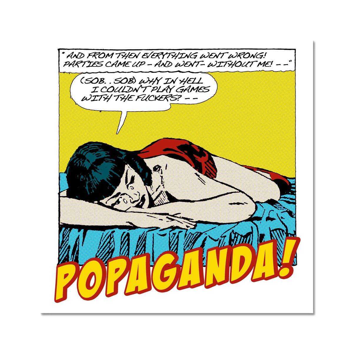 Popaganda Pop Art Vintage Comics 10 Fine Art Print Pimamour Exclusive Sarcastic & Ironic Lichtenstein-Like Design Pimamour