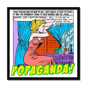 Popaganda Pop Art Vintage Comics 28 Framed Print Pimamour Exclusive Sarcastic & Ironic Lichtenstein-Like Design Pimamour