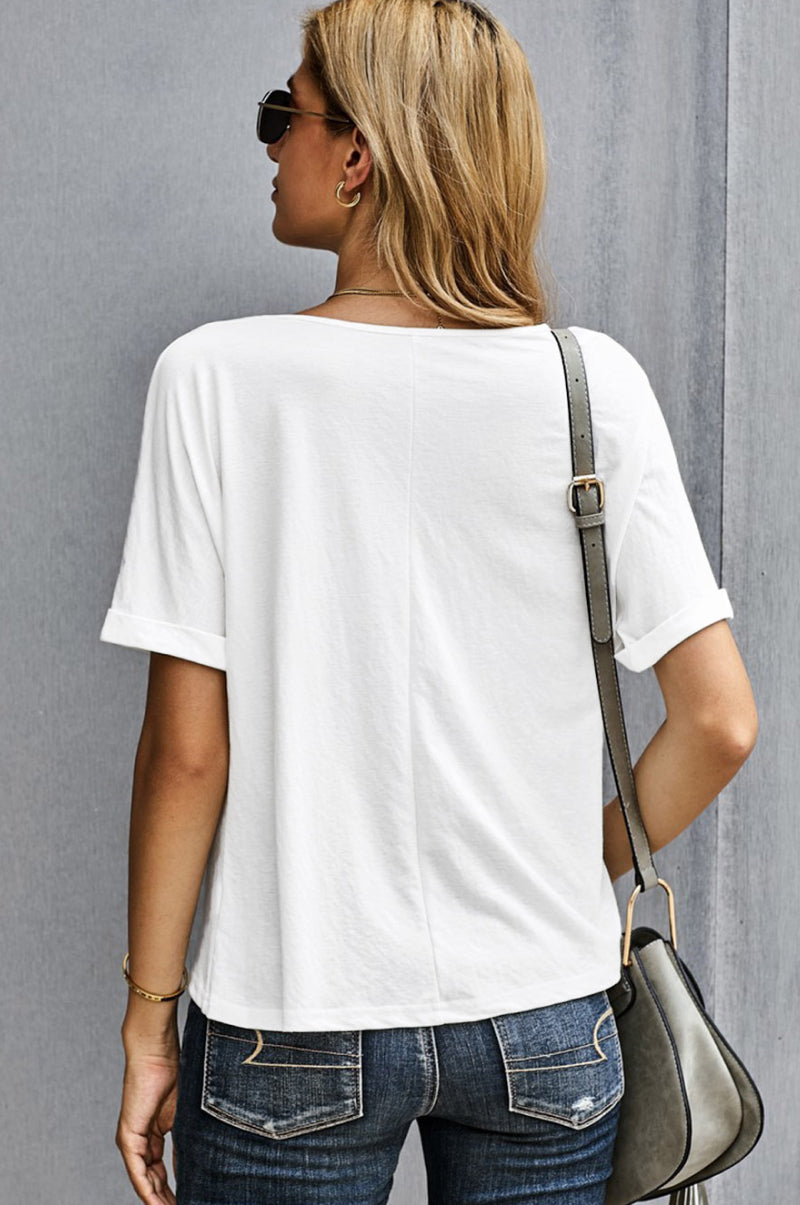 Plain Twist T-Shirt Pimamour