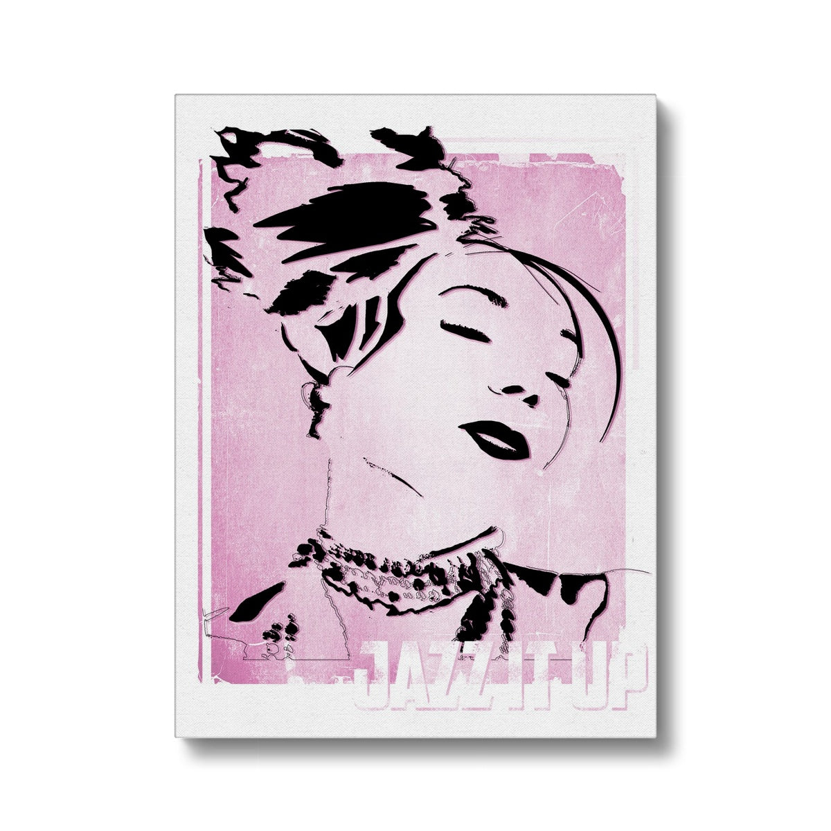 01 Pink Jazz It Up Canvas Pimamour Exclusive Lady Jazz Singer Music Poster Art Pimamour