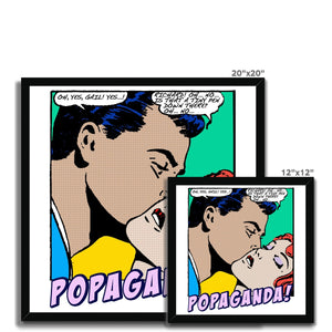 Popaganda Pop Art Vintage Comics 04 Framed Print Pimamour Exclusive Sarcastic & Ironic Lichtenstein-Like Design Pimamour