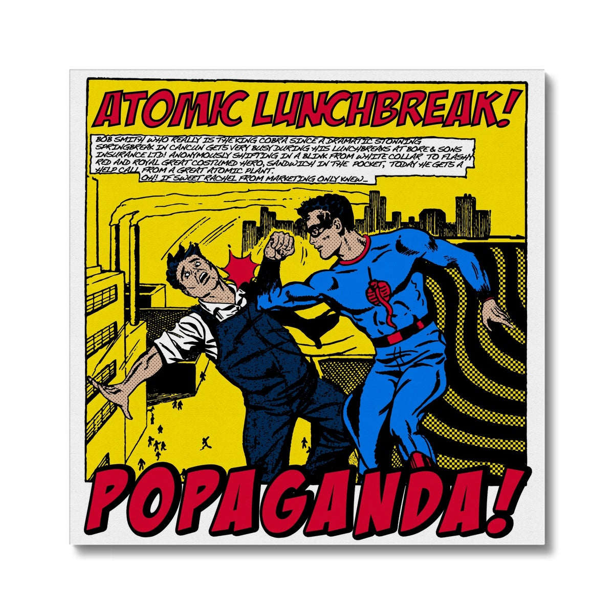 Popaganda Pop Art Vintage Comics 13 Canvas Pimamour Exclusive Sarcastic & Ironic Lichtenstein-Like Design Pimamour