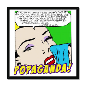 Popaganda Pop Art Vintage Comics 03 Framed Print Pimamour Exclusive Sarcastic & Ironic Lichtenstein-Like Design Pimamour