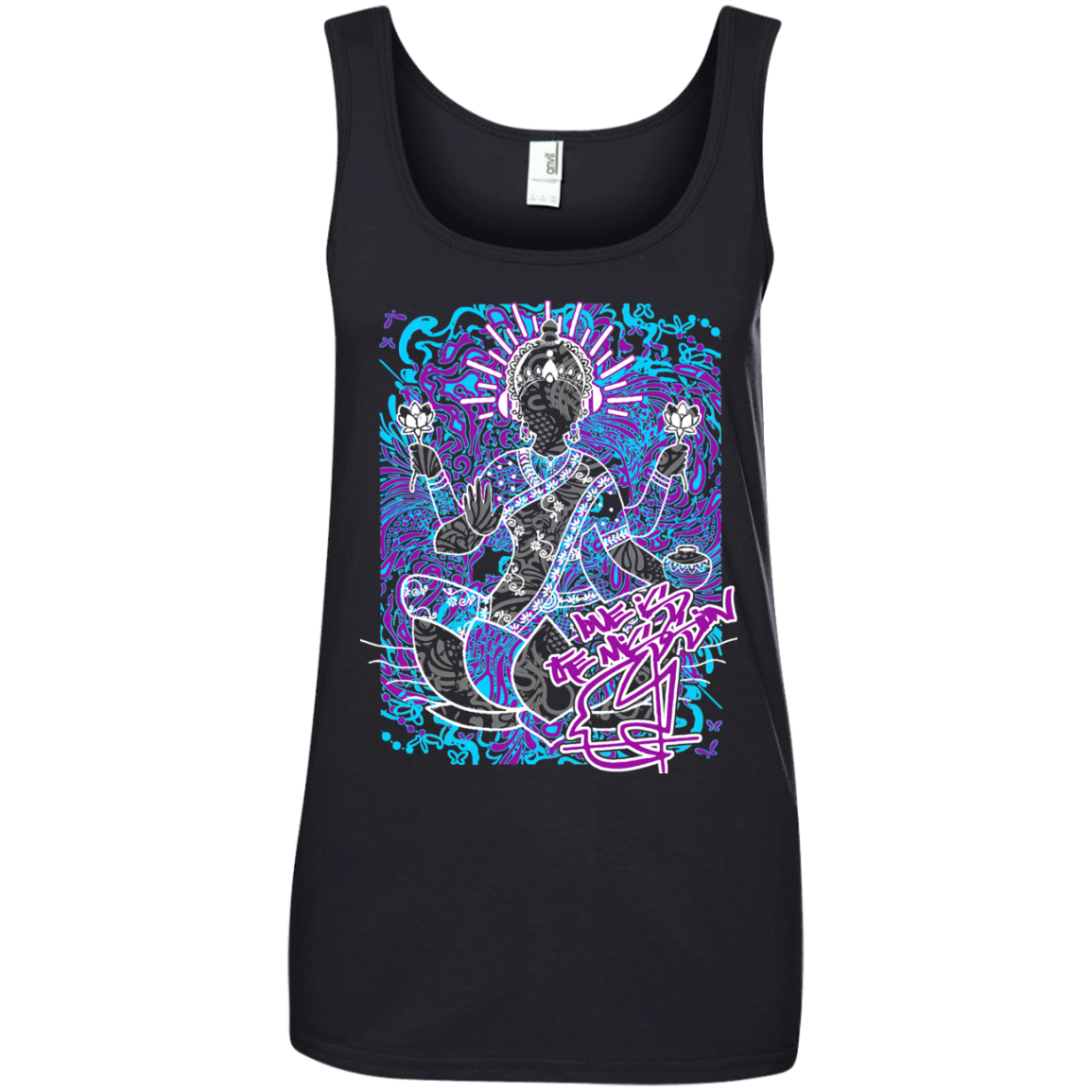 Intricated Urban Hippie Street Art – Love Is The Mission 04 Tee&Tank Lady Pimamour