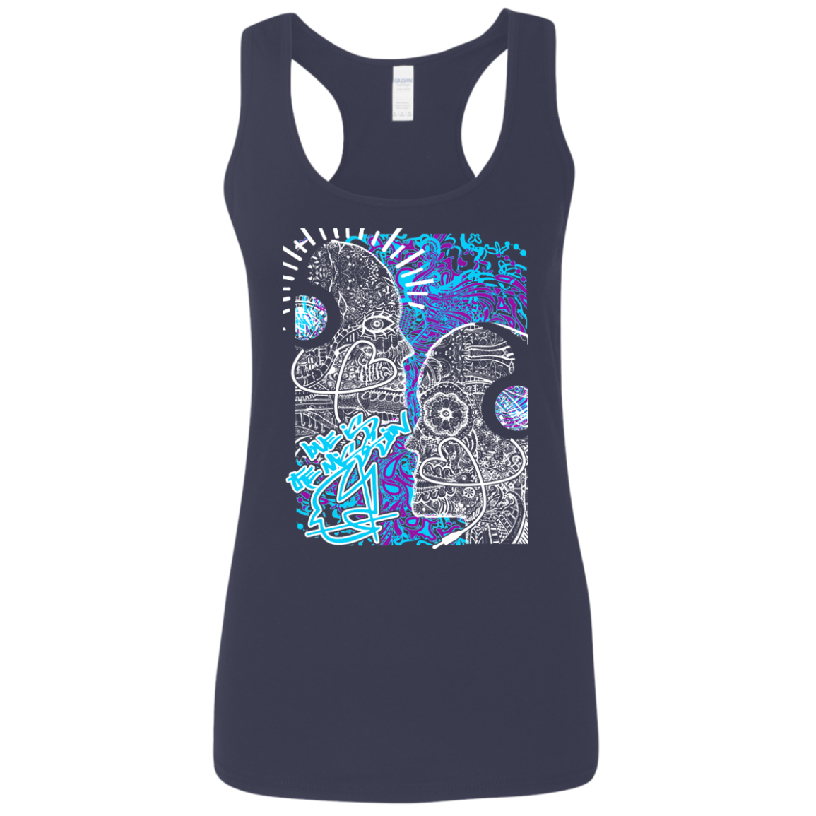 Intricated Urban Hippie Street Art – Love Is The Mission 07 Tee&Tank Lady Pimamour