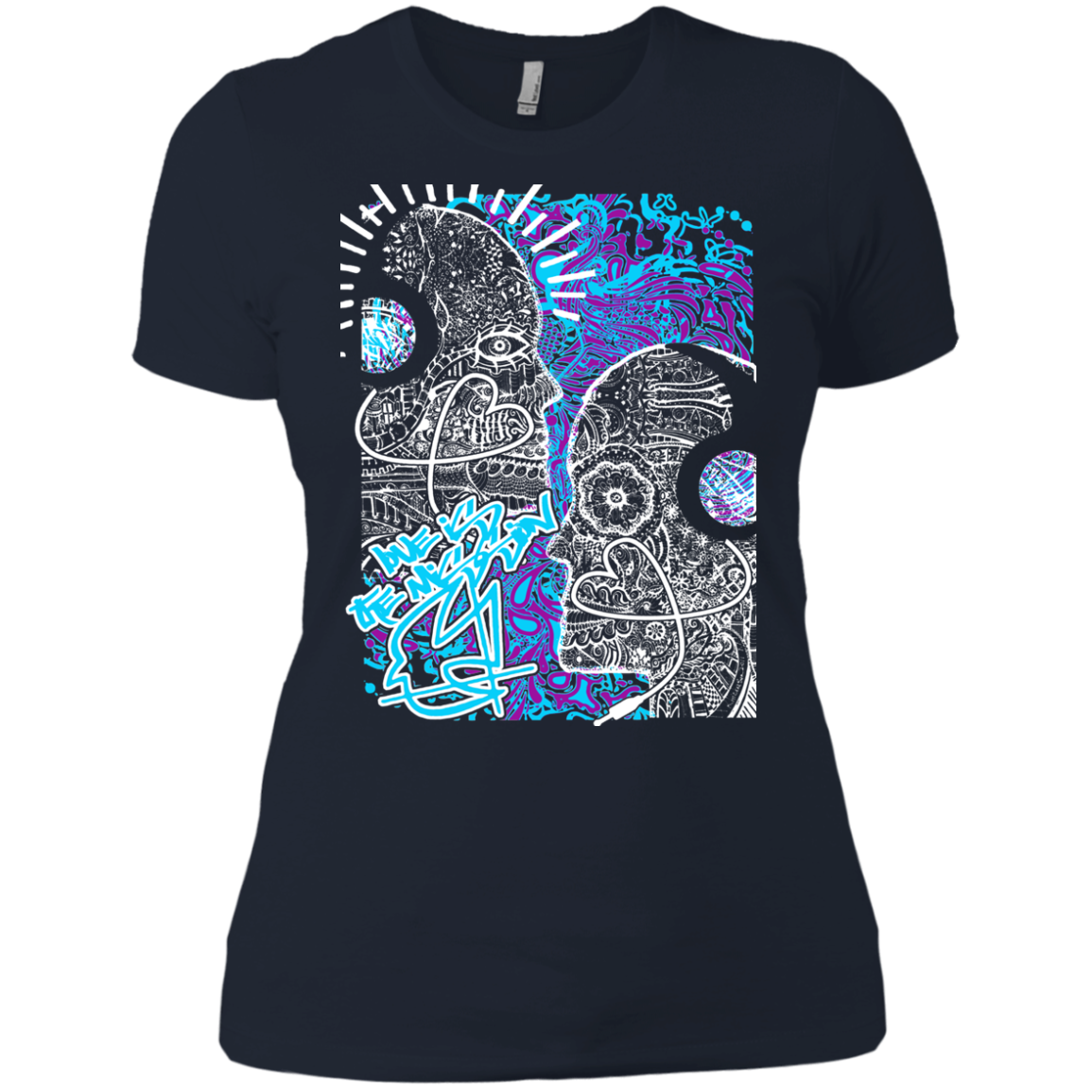 Intricated Urban Hippie Street Art – Love Is The Mission 07 Tee&Tank Lady Pimamour