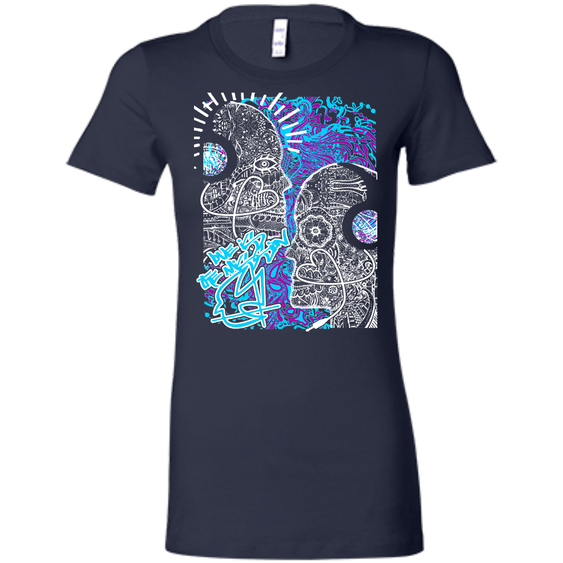 Intricated Urban Hippie Street Art – Love Is The Mission 07 Tee&Tank Lady Pimamour