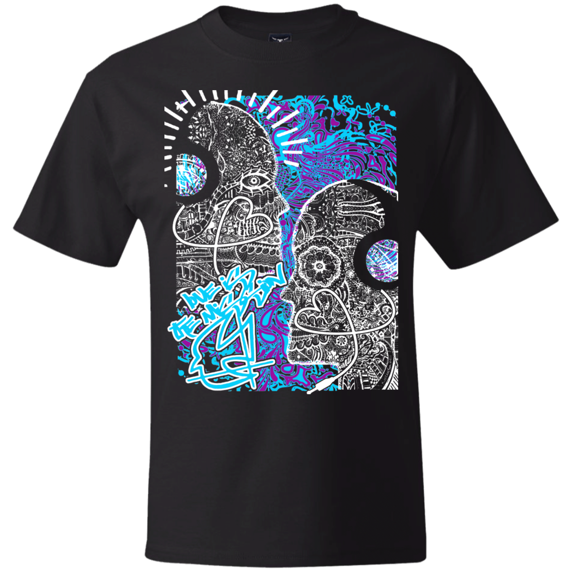 Intricated Urban Hippie Street Art – Love Is The Mission 07 Tee&Tank Men/Unisex Pimamour