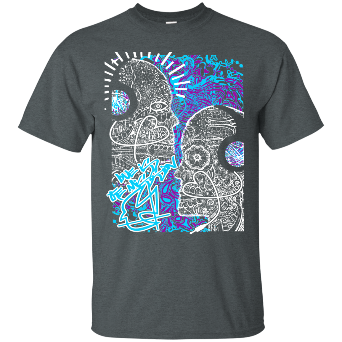 Intricated Urban Hippie Street Art – Love Is The Mission 07 Tee&Tank Men/Unisex Pimamour