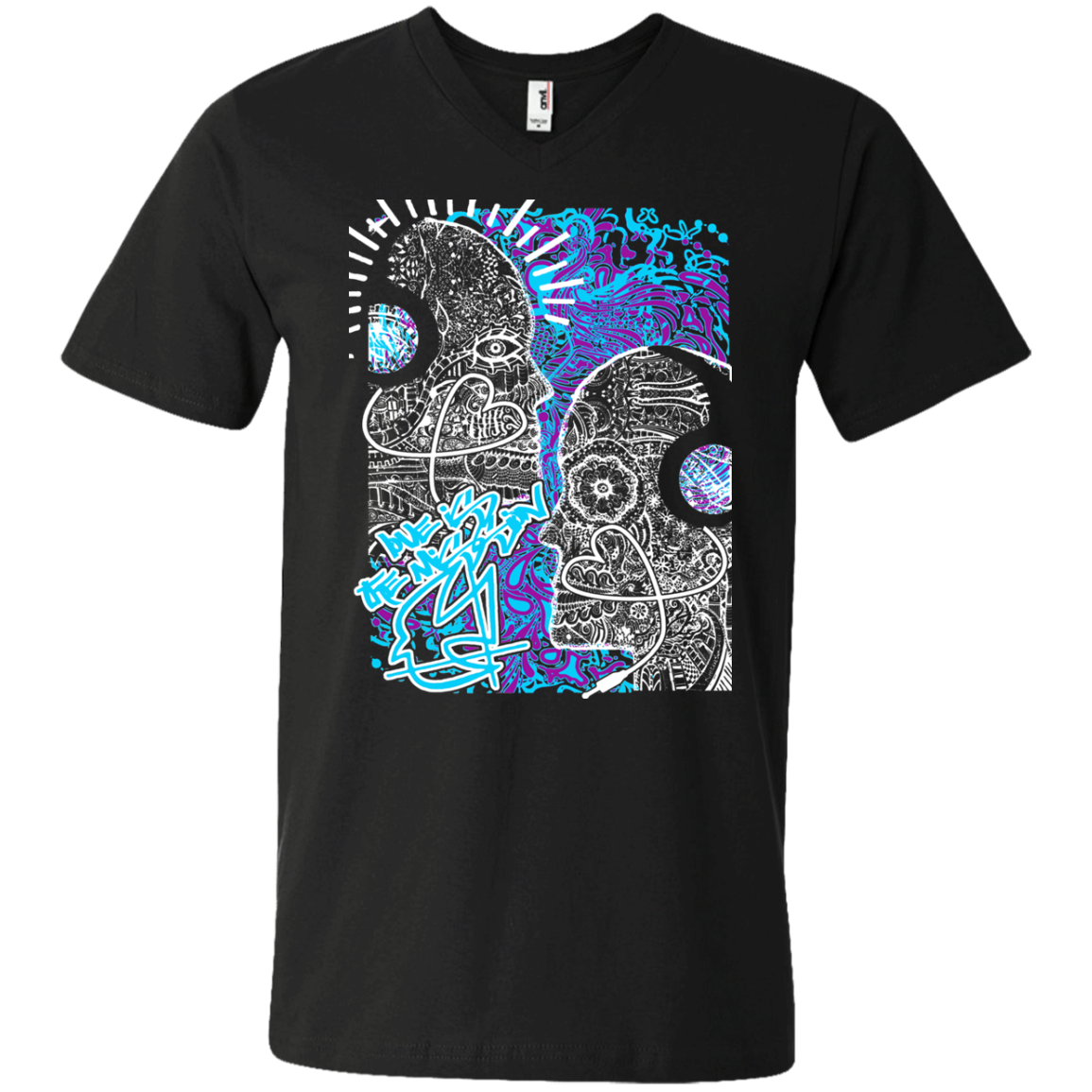 Intricated Urban Hippie Street Art – Love Is The Mission 07 Tee&Tank Men/Unisex Pimamour