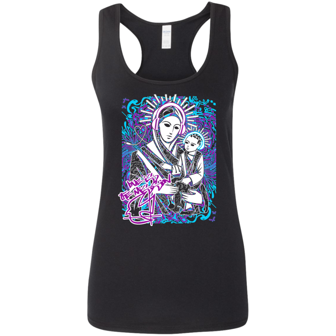 Intricated Urban Hippie Street Art – Love Is The Mission 08 Tee&Tank Lady Pimamour