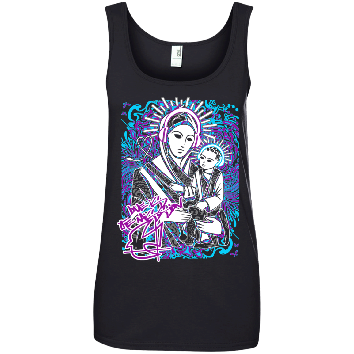 Intricated Urban Hippie Street Art – Love Is The Mission 08 Tee&Tank Lady Pimamour