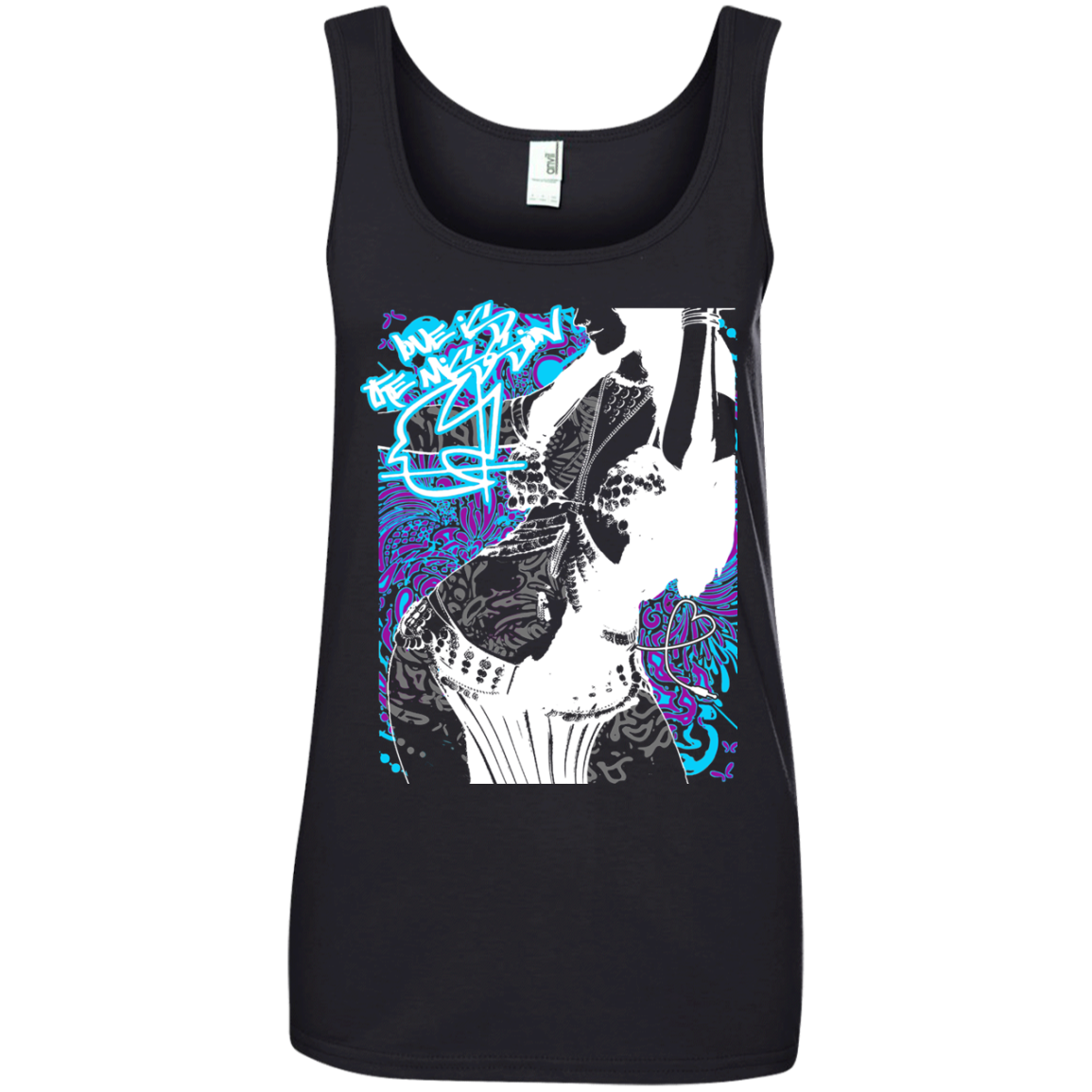 Intricated Urban Hippie Street Art – Love Is The Mission 09 Tee&Tank Lady Pimamour