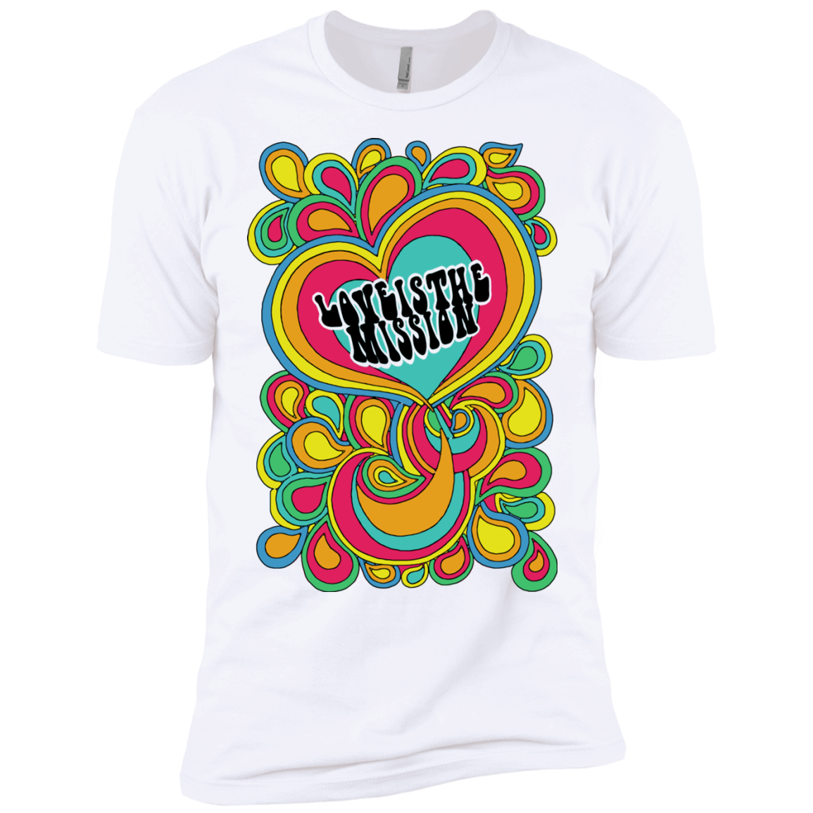 Intricated Urban Hippie Street Art – Love Is The Mission 10 Tee&Tank Men/Unisex Pimamour