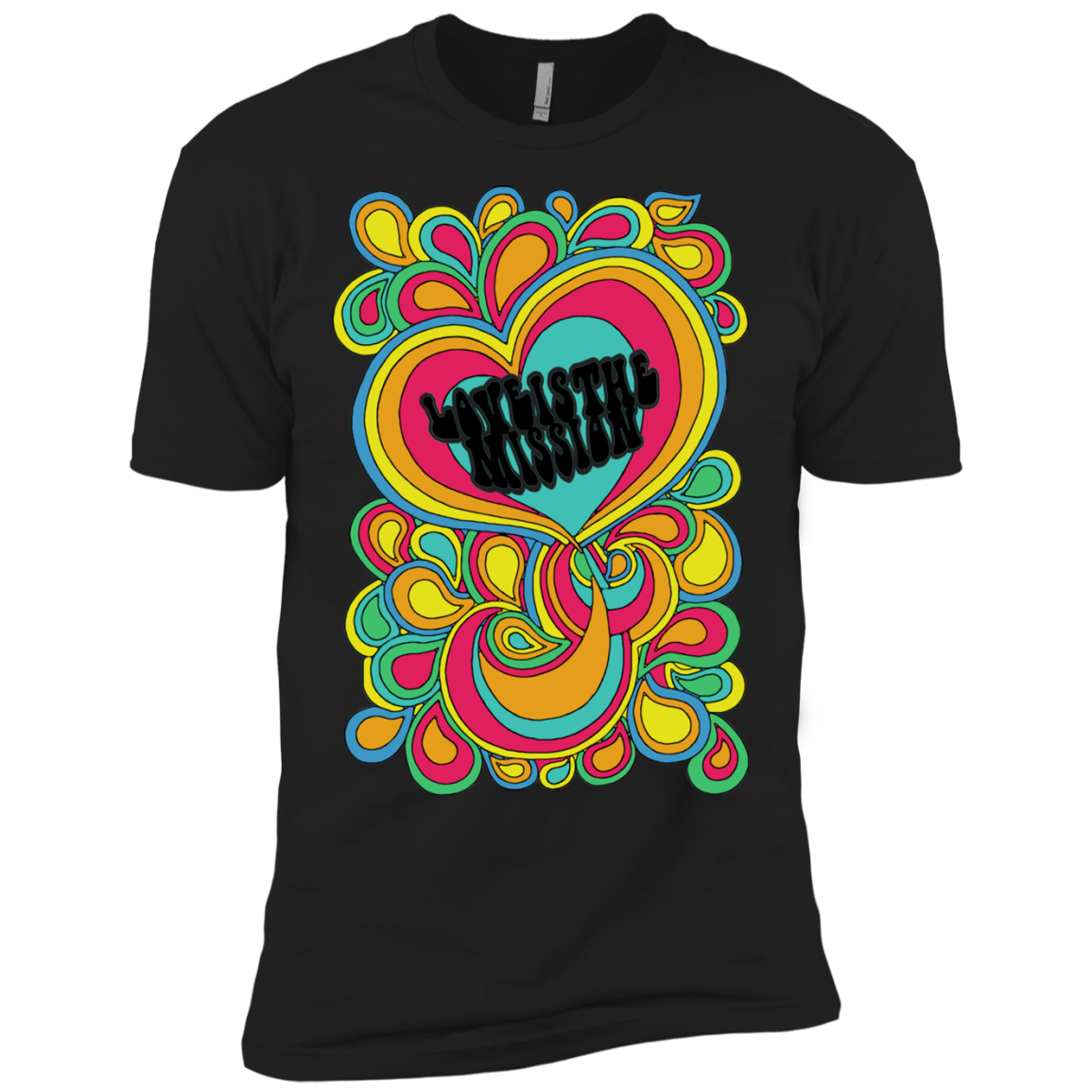 Intricated Urban Hippie Street Art – Love Is The Mission 10 Tee&Tank Men/Unisex Pimamour