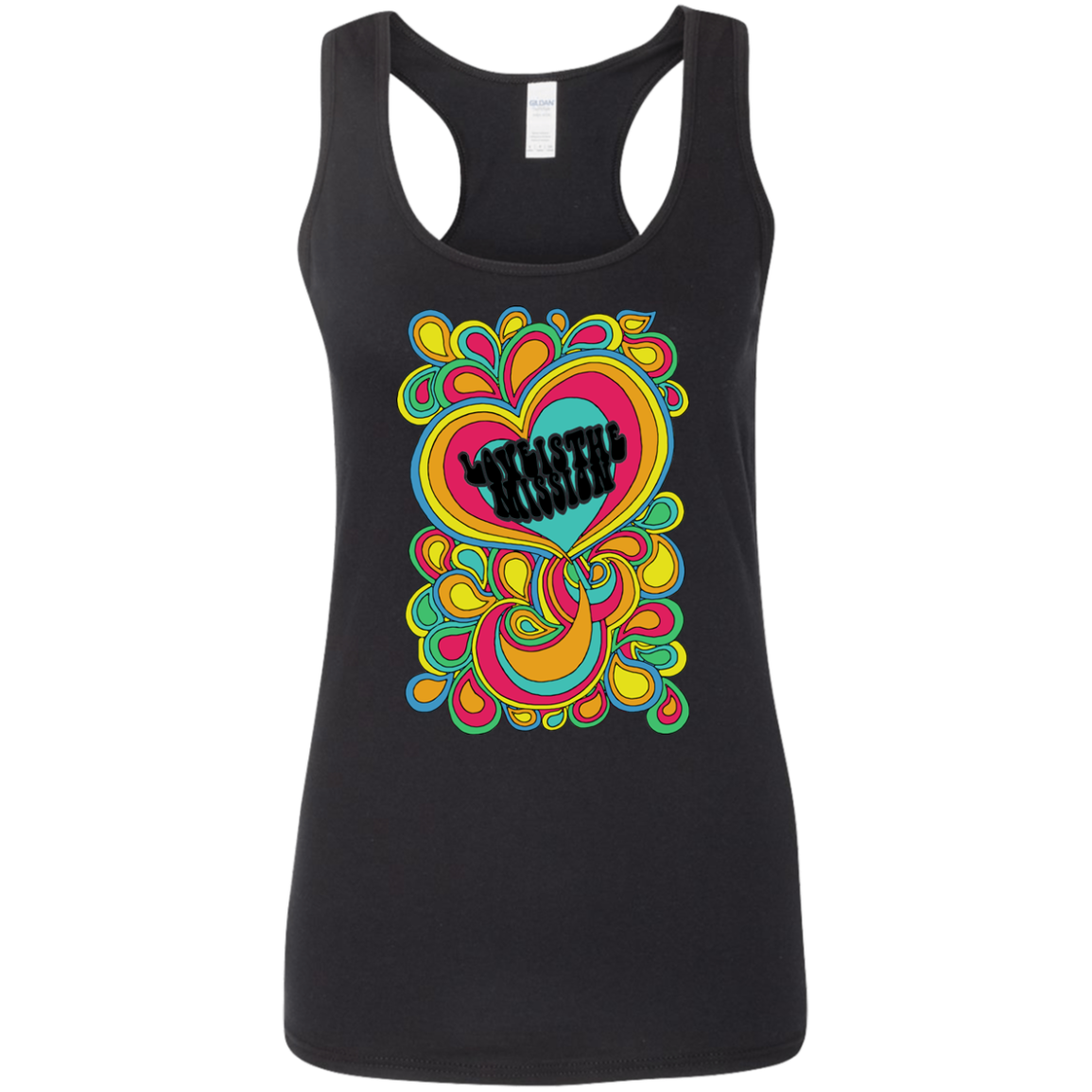 Intricated Urban Hippie Street Art – Love Is The Mission 13 Tee&Tank Lady Pimamour