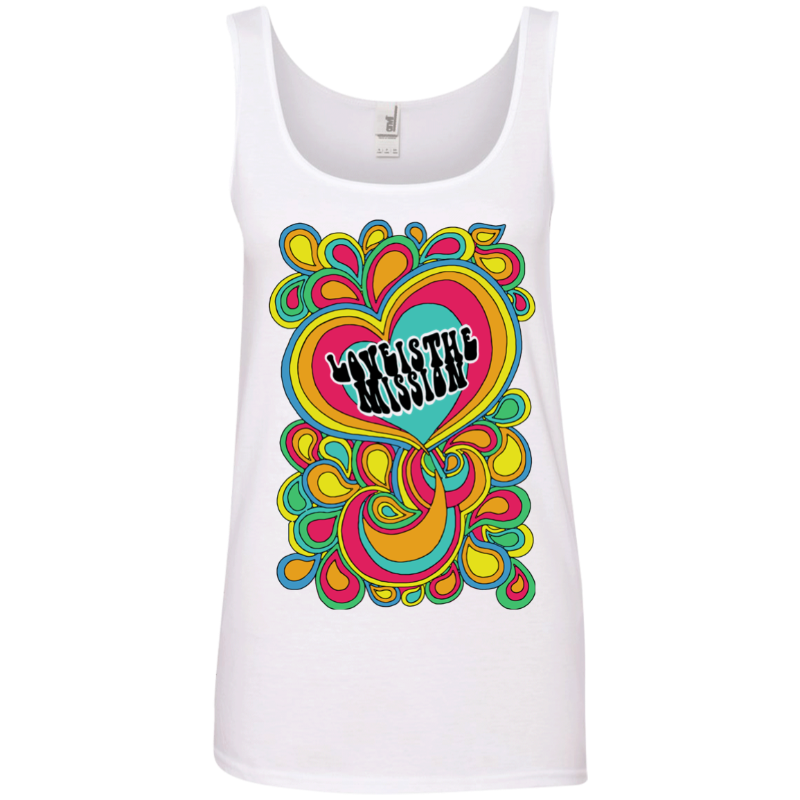 Intricated Urban Hippie Street Art – Love Is The Mission 13 Tee&Tank Lady Pimamour