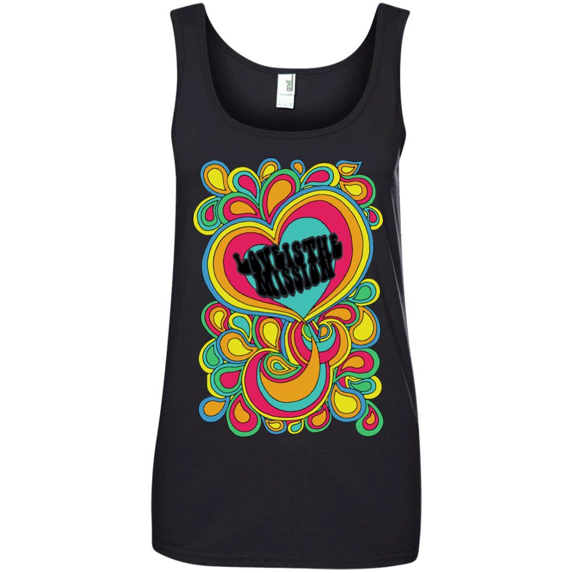 Intricated Urban Hippie Street Art – Love Is The Mission 13 Tee&Tank Lady Pimamour